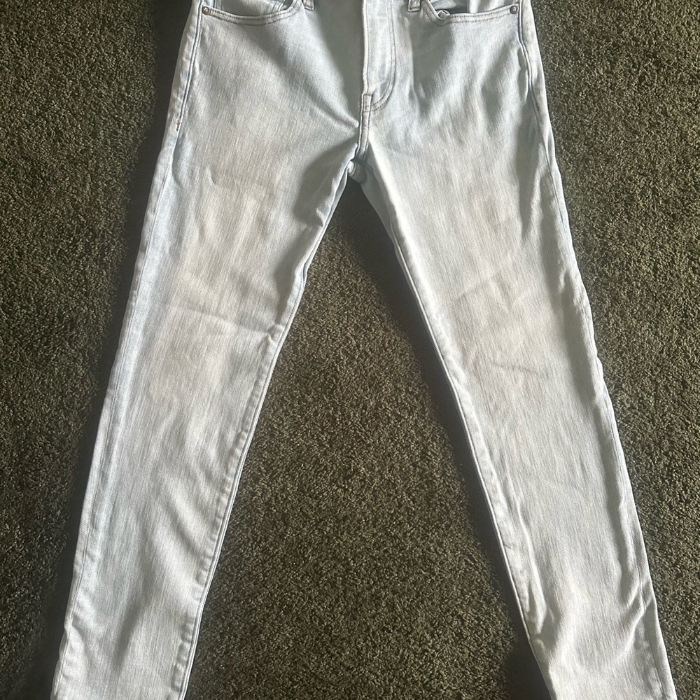 Express Skinny Ultra Hyper Stretch Jeans - Light Blue